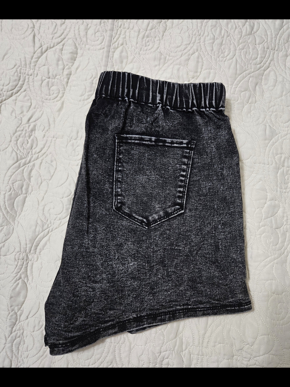 Luvamia Women’s Washed Black Wrap-Front Skort Shorts - Picture 2 of 4